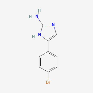 molecular formula C9H8BrN3 B1338708 4-(4-溴苯基)-1H-咪唑-2-胺 CAS No. 60472-19-7