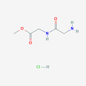 molecular formula C5H11ClN2O3 B1338717 Methyl 2-(2-aminoacetamido)acetate hydrochloride CAS No. 2776-60-5