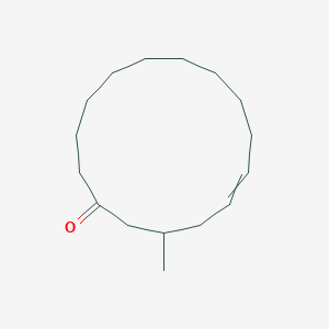 molecular formula C16H28O B13387209 5-Cyclopentadecen-1-one, 3-methyl- CAS No. 63314-79-4