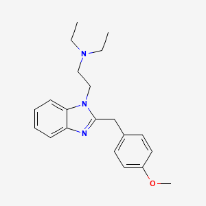 molecular formula C21H27N3O B13387265 N,N-diethyl-2-[2-[(4-methoxyphenyl)methyl]benzimidazol-1-yl]ethanamine CAS No. 14030-77-4