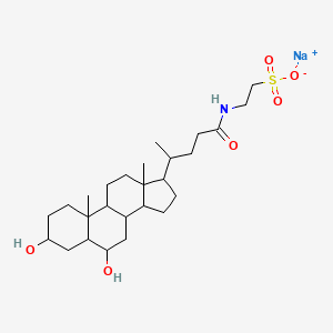 molecular formula C26H44NNaO6S B13387273 sodium;2-[4-(3,6-dihydroxy-10,13-dimethyl-2,3,4,5,6,7,8,9,11,12,14,15,16,17-tetradecahydro-1H-cyclopenta[a]phenanthren-17-yl)pentanoylamino]ethanesulfonate 