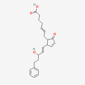 molecular formula C23H28O4 B13387316 7-[2-(3-Hydroxy-5-phenylpent-1-enyl)-5-oxocyclopent-3-en-1-yl]hept-5-enoic acid 