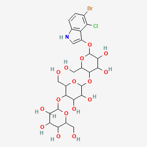 molecular formula C26H35BrClNO16 B13387325 2-[6-[6-[(5-bromo-4-chloro-1H-indol-3-yl)oxy]-4,5-dihydroxy-2-(hydroxymethyl)oxan-3-yl]oxy-4,5-dihydroxy-2-(hydroxymethyl)oxan-3-yl]oxy-6-(hydroxymethyl)oxane-3,4,5-triol CAS No. 341972-94-9