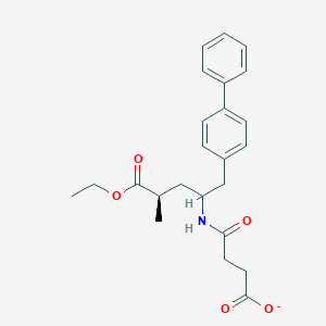 molecular formula C24H28NO5- B13387330 4-[[(4R)-5-ethoxy-4-methyl-5-oxo-1-(4-phenylphenyl)pentan-2-yl]amino]-4-oxobutanoate 