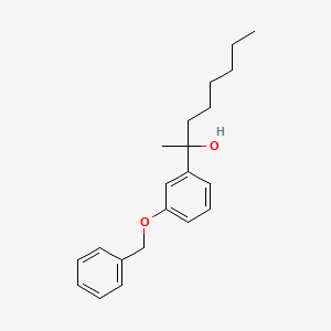 molecular formula C21H28O2 B1338738 2-(3-BENZYLOXYPHENYL)OCTAN-2-OL CAS No. 84533-97-1