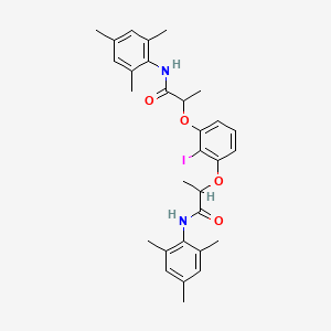 molecular formula C30H35IN2O4 B13387401 2-[2-iodo-3-[1-oxo-1-(2,4,6-trimethylanilino)propan-2-yl]oxyphenoxy]-N-(2,4,6-trimethylphenyl)propanamide 