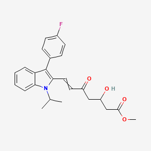 molecular formula C25H26FNO4 B13387410 Methyl 7-[3-(4-fluorophenyl)-1-propan-2-ylindol-2-yl]-3-hydroxy-5-oxohept-6-enoate 