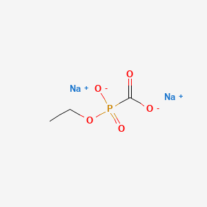 molecular formula C3H5Na2O5P B1338750 Disodium (ethoxyoxydophosphanyl)formate CAS No. 55920-24-6