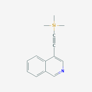 molecular formula C14H15NSi B1338753 4-((Trimethylsilyl)ethynyl)isoquinoline CAS No. 86549-28-2