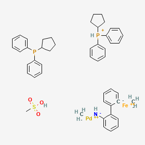 molecular formula C49H58FeNO3P2PdS+ B13387544 DPPF Palladacycle Gen. 3 