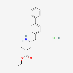 molecular formula C20H26ClNO2 B13387546 (2R,4S)-4-Amino-5-(biphenyl-4-yl)-2-methylpenta noic acid ethyl ester hydrochloride 