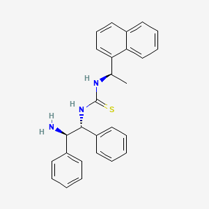 molecular formula C27H27N3S B13387558 N-[(1R,2R)-2-Amino-1,2-diphenylethyl]-N'-[(R)-1-(1-naphthalenyl)ethyl]thiourea 