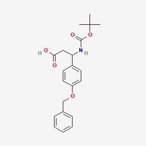 molecular formula C21H25NO5 B13387582 3-N-Boc-3-(4-benzyloxyphenyl)propionic acid 