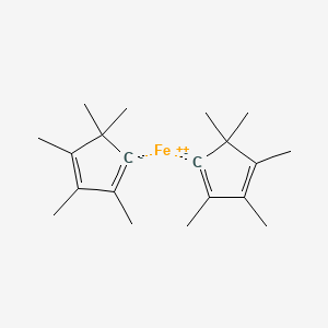 molecular formula C20H30Fe B13387597 Bis(2,3,4,5,5-pentamethylcyclopenta-1,3-dien-1-yl)iron 