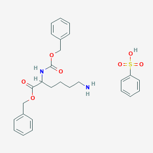 molecular formula C27H32N2O7S B13387667 N-Cbz-L-Lysine Benzyl Ester Benzenesulfonate 