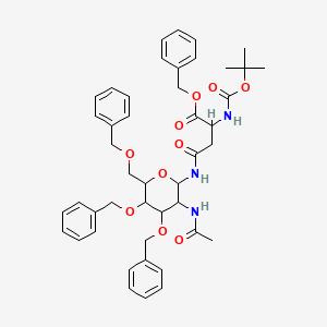 molecular formula C45H53N3O10 B13387690 Nomega-(2-Acetamido-3,4,6-tri-O-benzyl-2-deoxy-beta-D-glucopyranosyl)-Nalpha-Boc-L-asparagine Benzyl Ester 