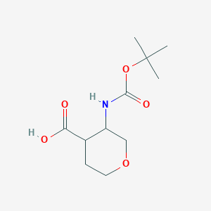 molecular formula C11H19NO5 B13387713 cis-3-Boc-amino-tetrahydro-pyran-4-carboxylic acid 