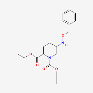 molecular formula C20H30N2O5 B13387772 Ethyl (2S,5R)-1-Boc-5-[(benzyloxy)amino]piperidine-2-carboxylate 