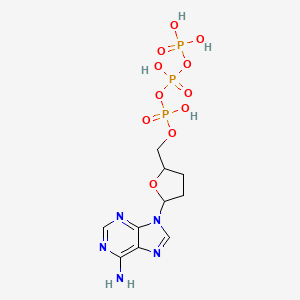 molecular formula C10H16N5O11P3 B13387848 [[5-(6-Aminopurin-9-yl)oxolan-2-yl]methoxy-hydroxyphosphoryl] phosphono hydrogen phosphate 
