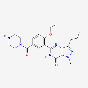 molecular formula C22H28N6O3 B13387863 Desethylcarbodenafil 