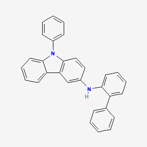 molecular formula C30H22N2 B13387893 N-([1,1'-Biphenyl]-2-yl)-9-phenyl-9H-carbazol-3-amine 