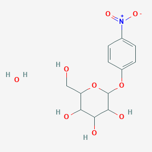 molecular formula C12H17NO9 B13387942 4-Nitrophenyl-beta-D-glucopyranoside monohydrate 