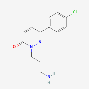 molecular formula C13H14ClN3O B1338800 2-(3-aminopropyl)-6-(4-chlorophenyl)pyridazin-3(2H)-one 
