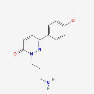 molecular formula C14H17N3O2 B1338801 2-(3-aminopropyl)-6-(4-methoxyphenyl)pyridazin-3(2H)-one 