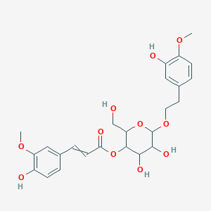 molecular formula C25H30O11 B13388024 [4,5-Dihydroxy-6-[2-(3-hydroxy-4-methoxyphenyl)ethoxy]-2-(hydroxymethyl)oxan-3-yl] 3-(4-hydroxy-3-methoxyphenyl)prop-2-enoate 