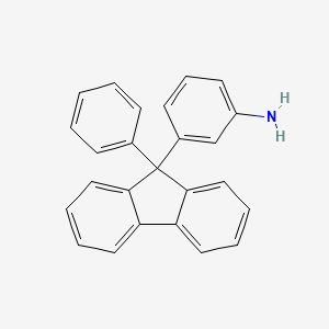 molecular formula C25H19N B13388072 3-(9-Phenyl-9H-fluoren-9-yl)aniline 