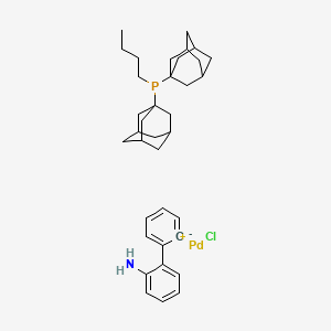 molecular formula C36H49ClNPPd B13388082 CataCXium A-Pd-G2/Chloro[(di(1-adamantyl)-N-butylphosphine)-2-(2-aminobiphenyl)]palladium(II) 