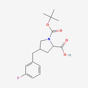 molecular formula C17H22FNO4 B13388191 Boc-(R)-gamma-(3-fluorobenzyl)-L-proline 
