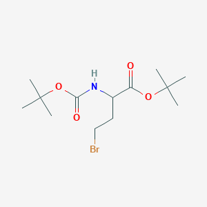 molecular formula C13H24BrNO4 B13388212 Butanoic acid, 4-bromo-2-[[(1,1-dimethylethoxy)carbonyl]amino]-, 1,1-dimethylethyl ester, (2S)- 
