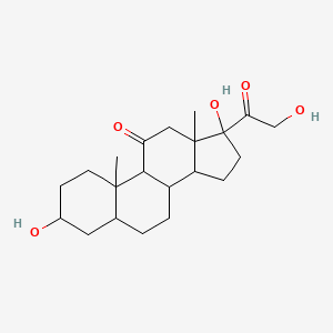 molecular formula C21H32O5 B13388250 3,17-dihydroxy-17-(2-hydroxyacetyl)-10,13-dimethyl-2,3,4,5,6,7,8,9,12,14,15,16-dodecahydro-1H-cyclopenta[a]phenanthren-11-one 