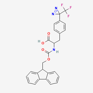 molecular formula C26H20F3N3O4 B13388262 2-({[(9H-fluoren-9-yl)methoxy]carbonyl}amino)-3-{4-[3-(trifluoromethyl)-3H-diazirin-3-yl]phenyl}propanoicacid 