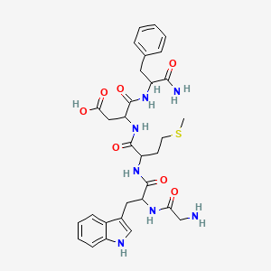 molecular formula C31H39N7O7S B13388288 H-Gly-DL-Trp-DL-Met-DL-Asp-DL-Phe-NH2 