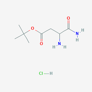 molecular formula C8H17ClN2O3 B13388294 H-Isoasn-OtBu . HCl;L-Isoasparagine-t-butyl ester . HCl 