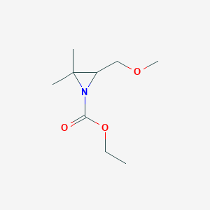 Ethyl 3-(methoxymethyl)-2,2-dimethylaziridine-1-carboxylate
