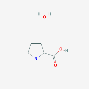 molecular formula C6H13NO3 B13388318 1-methylpyrrolidine-2-carboxylic Acid Hydrate 