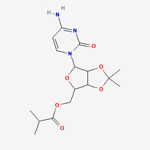 molecular formula C16H23N3O6 B13388325 [(3aR,4R,6R,6aR)-6-(4-Amino-2-oxopyrimidin-1(2H)-yl)-2,2-dimethyltetrahydrofuro[3,4-d][1,3]dioxol-4-yl]methyl Isobutyrate 