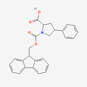 molecular formula C26H23NO4 B13388335 (2S,4R)-1-Fmoc-4-phenylpyrrolidine-2-carboxylic Acid 