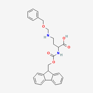 molecular formula C27H28N2O5 B13388408 2-(9H-fluoren-9-ylmethoxycarbonylamino)-4-(phenylmethoxymethylamino)butanoic acid 