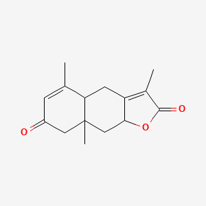 molecular formula C15H18O3 B13388422 3,5,8a-trimethyl-4a,8,9,9a-tetrahydro-4H-benzo[f][1]benzofuran-2,7-dione 