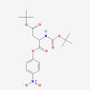 molecular formula C19H26N2O8 B13388425 O4-tert-butyl O1-(4-nitrophenyl) 2-(tert-butoxycarbonylamino)butanedioate 