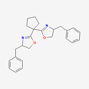 molecular formula C25H28N2O2 B13388431 4-benzyl-2-[1-(4-benzyl-4,5-dihydro-1,3-oxazol-2-yl)cyclopentyl]-4,5-dihydro-1,3-oxazole 