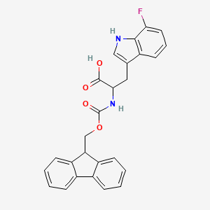 molecular formula C26H21FN2O4 B13388465 N-Fmoc-7-F-DL-tryptophan 
