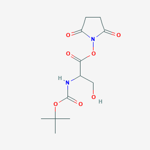 molecular formula C12H18N2O7 B13388486 Boc-L-serine N-hydroxysuccinimide ester 