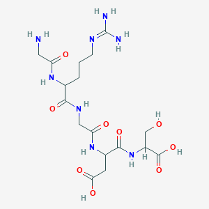molecular formula C17H30N8O9 B13388515 H-Gly-DL-Arg-Gly-DL-Asp-DL-Ser-OH 
