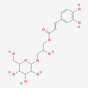 molecular formula C18H24O11 B13388524 [(S)-3-[[(2E)-3-(3,4-Dihydroxyphenyl)-1-oxo-2-propenyl]oxy]-2-hydroxypropyl]|A-D-glucopyranoside 