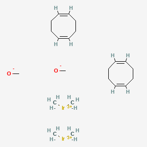 molecular formula C22H42Ir2O2 B13388579 carbanide;(1Z,5Z)-cycloocta-1,5-diene;iridium(3+);methanolate 